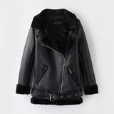 Leather Sheepskin Coats Inner Faux Fur