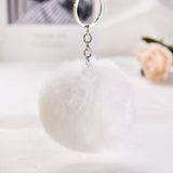 8cm Rsimulation Abbit Fur Ball Fluffy Pom Pom Keychains