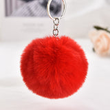 8cm Rsimulation Abbit Fur Ball Fluffy Pom Pom Keychains