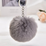 8cm Rsimulation Abbit Fur Ball Fluffy Pom Pom Keychains