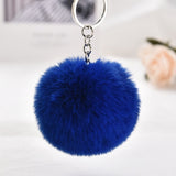 8cm Rsimulation Abbit Fur Ball Fluffy Pom Pom Keychains
