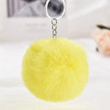 8cm Rsimulation Abbit Fur Ball Fluffy Pom Pom Keychains
