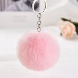 8cm Rsimulation Abbit Fur Ball Fluffy Pom Pom Keychains