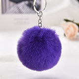 8cm Rsimulation Abbit Fur Ball Fluffy Pom Pom Keychains