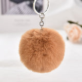 8cm Rsimulation Abbit Fur Ball Fluffy Pom Pom Keychains