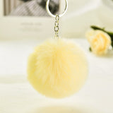 8cm Rsimulation Abbit Fur Ball Fluffy Pom Pom Keychains