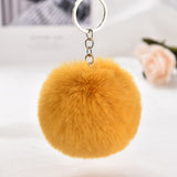 8cm Rsimulation Abbit Fur Ball Fluffy Pom Pom Keychains