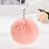 8cm Rsimulation Abbit Fur Ball Fluffy Pom Pom Keychains