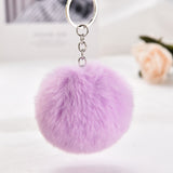 8cm Rsimulation Abbit Fur Ball Fluffy Pom Pom Keychains