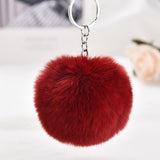 8cm Rsimulation Abbit Fur Ball Fluffy Pom Pom Keychains