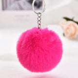 8cm Rsimulation Abbit Fur Ball Fluffy Pom Pom Keychains