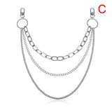 Punk Hip-hop Trendy Single/Three Layer Belt Key Chain