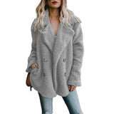 Vintage fluffy faux fur coat women Short furry fake fur winter outerwear pink grey coat autumn casual party overcoat