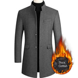 Thick Warm Men Gray Jacket Mens Overcoat 3xl 4xl