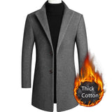 Thick Warm Men Gray Jacket Mens Overcoat 3xl 4xl