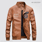 Leather Jacket Men Baseball Jacket