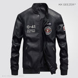 Leather Jacket Men Baseball Jacket