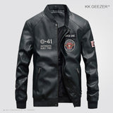 Leather Jacket Men Baseball Jacket