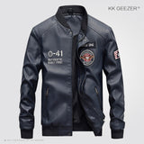 Leather Jacket Men Baseball Jacket