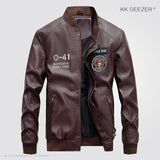 Leather Jacket Men Baseball Jacket