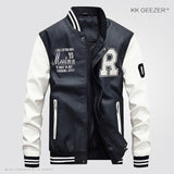 Leather Jacket Men Baseball Jacket