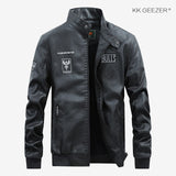 Leather Jacket Men Baseball Jacket