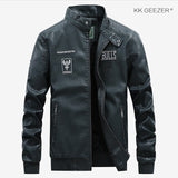 Leather Jacket Men Baseball Jacket