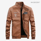 Leather Jacket Men Baseball Jacket