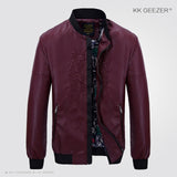 Leather Jacket Men Baseball Jacket