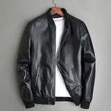 Sheepskin Slim Aviation Genuine Leather Jacket