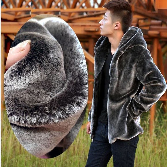 Mens Faux Fur Mink Coat