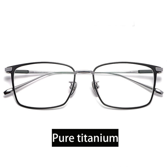 Men Pure Titanium Glasses Frame Brand Design IP Plating Optical Glasses Oculos Myopia Multifocal Frame Square Eye wear