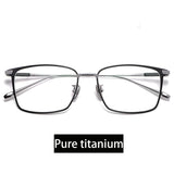 Men Pure Titanium Glasses Frame Brand Design IP Plating Optical Glasses Oculos Myopia Multifocal Frame Square Eye wear