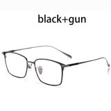 Men Pure Titanium Glasses Frame Brand Design IP Plating Optical Glasses Oculos Myopia Multifocal Frame Square Eye wear