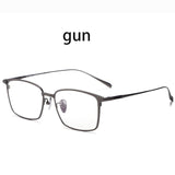 Men Pure Titanium Glasses Frame Brand Design IP Plating Optical Glasses Oculos Myopia Multifocal Frame Square Eye wear